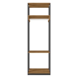 Guarda Roupa Modulado Closet Titan Preto Velluto/Freijó - PR Móveis Guarda Roupa Modulado Closet Titan Preto Velluto/Freijó - PR Móveis