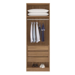 Guarda Roupa Modulado Irlanda 2 Portas Amêndola/Branco - Demartêz   Guarda Roupa Modulado Irlanda 2 Portas Amêndola/Branco - Demartêz