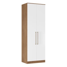 Guarda Roupa Modulado Irlanda 2 Portas Amêndola/Branco - Demartêz   Guarda Roupa Modulado Irlanda 2 Portas Amêndola/Branco - Demartêz