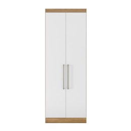 Guarda Roupa Modulado Modena 2 Portas Amêndola/Branco - Demóbile Guarda Roupa Modulado Modena 2 Portas Amêndola/Branco - Demóbile