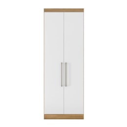 Guarda Roupa Modulado Modena 2 Portas Amêndola/Branco - Demóbile  