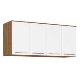 Guarda Roupa Modulado Ponte Casal Irlanda 4 Portas Amêndola/Branco - Demartêz   Guarda Roupa Modulado Ponte Casal Irlanda 4 Portas Amêndola/Branco - Demartêz