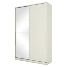 Guarda Roupa Modulado Seletto 2 Portas Deslizantes Areia com Espelho - Móveis Henn Guarda Roupa Modulado Seletto 2 Portas Deslizantes Areia com Espelho - Móveis Henn