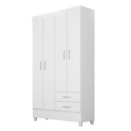 Guarda Roupa Solteiro Astro 4 Portas e 2 Gavetas Branco - Demóbile Guarda Roupa Solteiro Astro 4 Portas e 2 Gavetas Branco - Demóbile