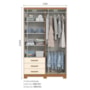 Guarda Roupa Solteiro Caju 4 Portas e 3 Gavetas Cinamomo/Off White - Móveis Henn
