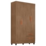 Guarda Roupa Solteiro Lite 4 Portas e 2 Gavetas Carvalho Oak - Móveis Leão