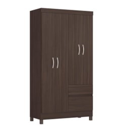 Guarda Roupa Solteiro Lótus 4 Portas e 2 Gavetas Café Touch - Demóbile Guarda Roupa Solteiro Lótus 4 Portas e 2 Gavetas Café Touch - Demóbile