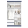 Guarda Roupa Solteiro Olímpia 4 Portas 2 Gavetas Quadriflex Branco/Azul - Móveis Albatroz