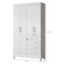 Guarda Roupa Solteiro Sobral 4 Portas e 4 Gavetas Flex Branco - Moval