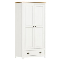 Guarda Roupa Solteiro Topázio 2 Portas e 1 Gaveta Branco/Freijó - Finestra Móveis