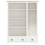 Guarda Roupa Solteiro Topázio 3 Portas e 2 Gavetas Branco/Freijó - Finestra Móveis