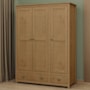 Guarda Roupa Solteiro Topázio 3 Portas e 2 Gavetas Freijó - Finestra Móveis