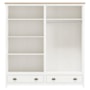 Guarda Roupa Solteiro Topázio 4 Portas e 2 Gavetas Branco/Freijó - Finestra Móveis