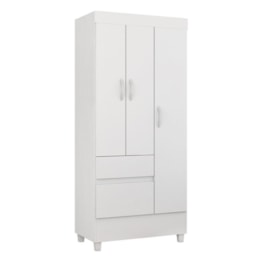 Guarda Roupa Solteiro Wind 3 Portas e 2 Gavetas Branco - Demóbile Guarda Roupa Solteiro Wind 3 Portas e 2 Gavetas Branco - Demóbile