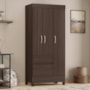 Guarda Roupa Solteiro Wind 3 Portas e 2 Gavetas Café Touch - Demóbile