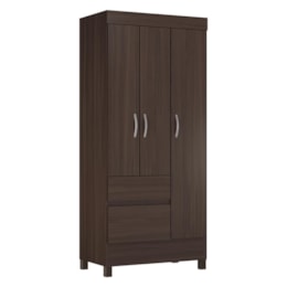 Guarda Roupa Solteiro Wind 3 Portas e 2 Gavetas Café Touch - Demóbile