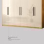 Guarda Roupa Venice 6 Portas, 4 Gavetas e 3 Cabideiros Cinamon Touch/Off White com Pés - Demóbile