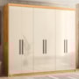 Guarda Roupa Venice 6 Portas, 4 Gavetas e 3 Cabideiros Cinamon Touch/Off White - Demóbile