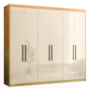 Guarda Roupa Venice 6 Portas, 4 Gavetas e 3 Cabideiros Cinamon Touch/Off White - Demóbile