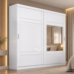 Guarda Roupa Verg 02 Portas Deslizantes Branco - Móveis Henn