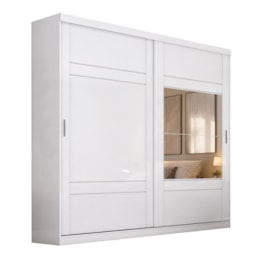 Guarda Roupa Verg 02 Portas Deslizantes Branco - Móveis Henn