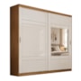 Guarda Roupa Verg 02 Portas Deslizantes Nature/Off White - Móveis Henn