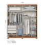 Guarda Roupa Verg 02 Portas Deslizantes Nature/Off White - Móveis Henn