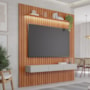 Home Maragogi 1.8 Cinamomo/Off White com LED para TV até 65” - Permóbili