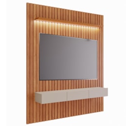Home Maragogi 1.8 Cinamomo/Off White com LED para TV até 65” - Permóbili Home Maragogi 1.8 Cinamomo/Off White com LED para TV até 65” - Permóbili