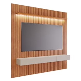 Home Maragogi 2.3 Cinamomo/Off White com LED para TV até 84” - Permóbili