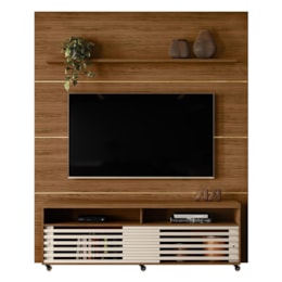 Home Piso-Teto Frizz Prestige Naturale/Off White para TV até 75” - Madetec