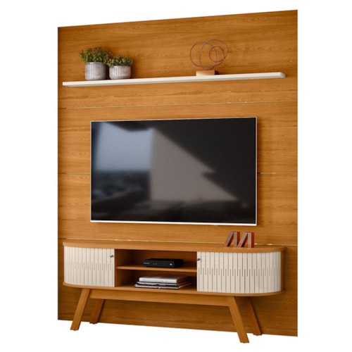 Home Piso-Teto Laguna Cinamomo/Off White para TV até 75” - Madetec