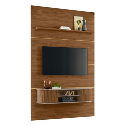 Home Piso-Teto Monte Carlo Fendi/Naturale para TV até 65” - Madetec