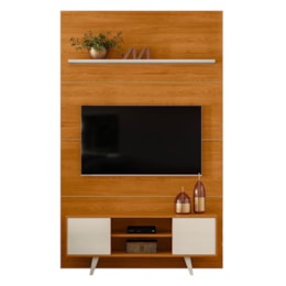 Home Piso-Teto Panorama Cinamomo/Off White para TV até 65” - Madetec