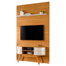 Home Piso-Teto Silverstone Cinamomo/Off White para TV até 65” - Madetec 