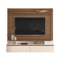 Home Suspenso Astor Castanho/Off White para TV até 65” – HB Móveis