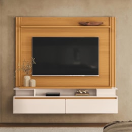 Home Suspenso Astor Cinamomo/Off White para TV até 65” – HB Móveis