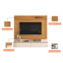Home Suspenso Astor Cinamomo/Off White para TV até 65” – HB Móveis