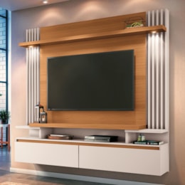 Home Suspenso Cosmo Cinamomo/Off White para TV até 55” - HB Móveis Home Suspenso Cosmo Cinamomo/Off White para TV até 55” - HB Móveis