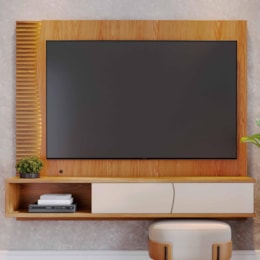 Home Suspenso Egeu Freijó/Off White Matte para TV até 65” - Colibri  Home Suspenso Egeu Freijó/Off White Matte para TV até 65” - Colibri