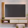 Home Suspenso Egeu Off White Matte/Freijó para TV até 65” - Colibri