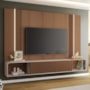 Home Suspenso Empire Castanho/Off White para TV até 85” - HB Móveis