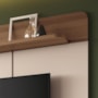 Home Suspenso Galax Off White/Castanho para TV até 70” - HB Móveis