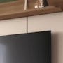 Home Suspenso Galax Off White/Castanho para TV até 70” - HB Móveis