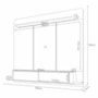 Home Suspenso Galax Off White/Castanho para TV até 70” - HB Móveis