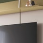 Home Suspenso Galax Off White/Champanhe para TV até 70” - HB Móveis