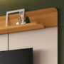 Home Suspenso Galax Off White/Cinamomo para TV até 70” - HB Móveis