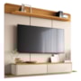 Home Suspenso Galax Off White/Cinamomo para TV até 70” - HB Móveis