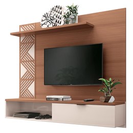 Home Suspenso Grid Nature/Off White para TV até 50” - HB Móveis