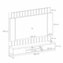 Home Suspenso Illusion 1.8 Nature/Off White para TV até 55” - HB Móveis